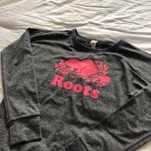 roots grey and pink long sleeve